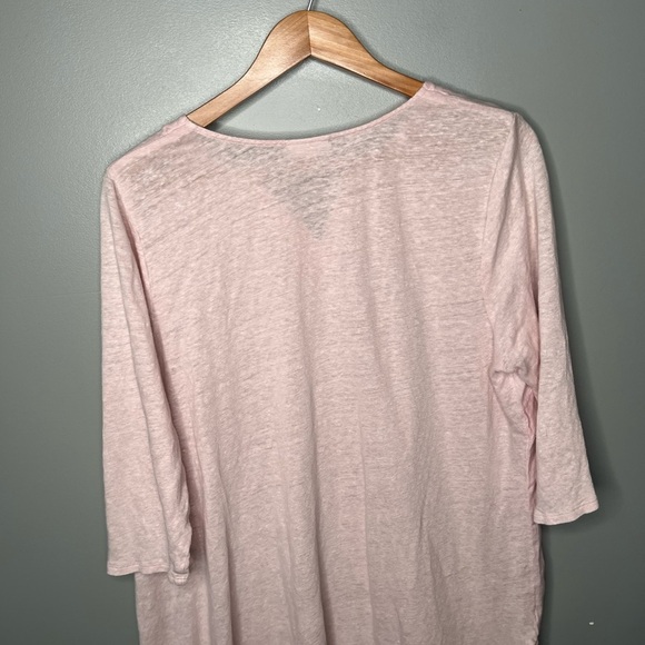 J. Jill Love Linen Pure Linen Light Pink Tunic - Picture 6 of 10